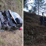 अल्मोड़ा में दर्दनाक हादसा: खाई में गिरी ब्रेजा, 11 माह के मासूम समेत 3 की मौत